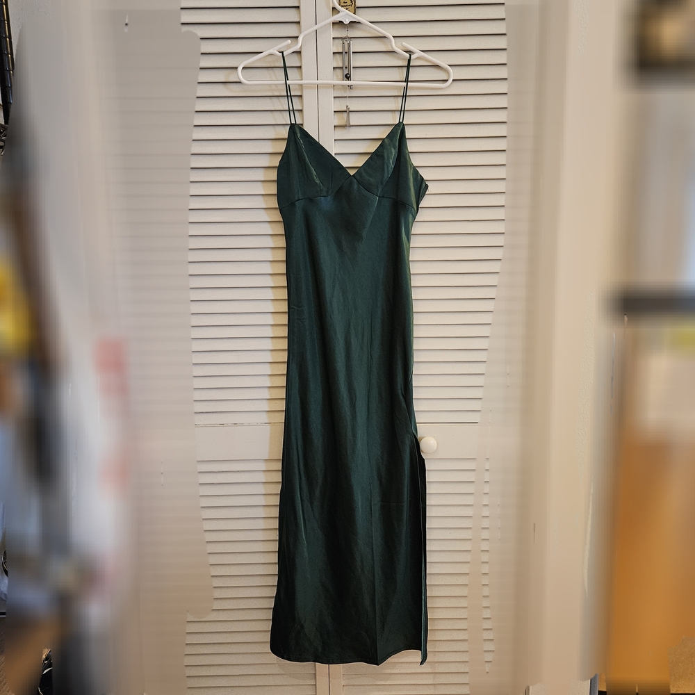 Elegant Green Slip Dress